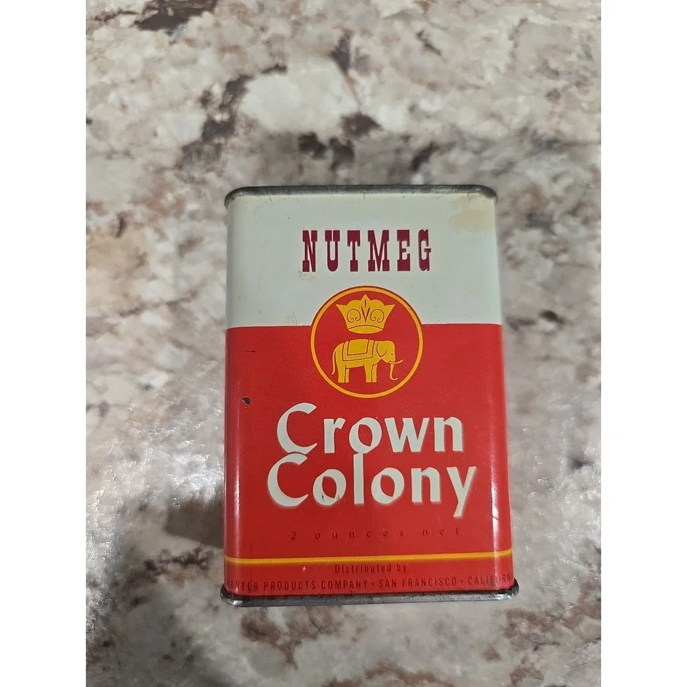 Vintage Crown Colony‎ Nutmeg Tin